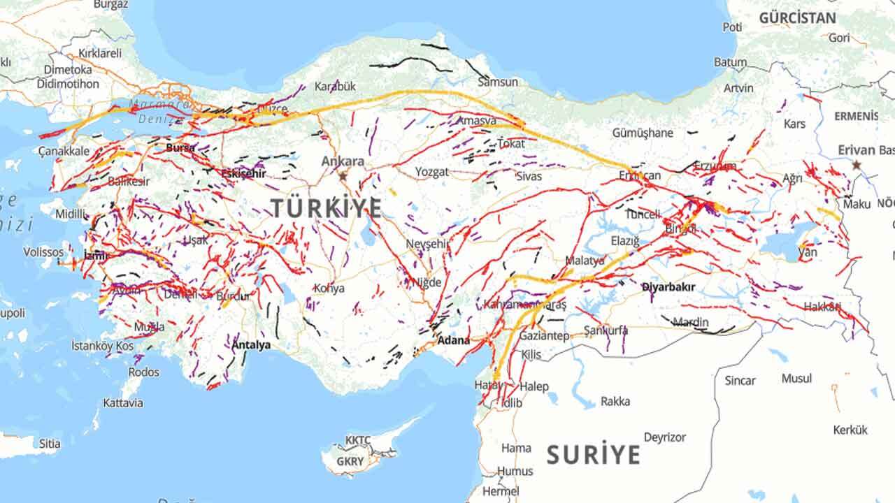 Türkiye’nin Yeni Diri Fay Haritası Açıklandı