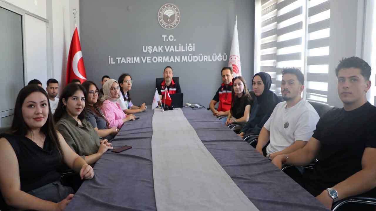 Uşak İl Tarım ve Orman Müdürlüğü, Stajyerleri Bilgilendirdi