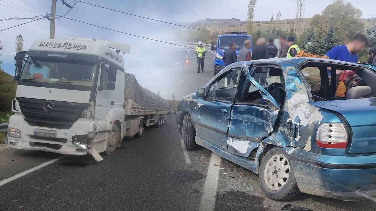 Banaz’da tırla çarpışan otomobilin sürücüsü yaralandı