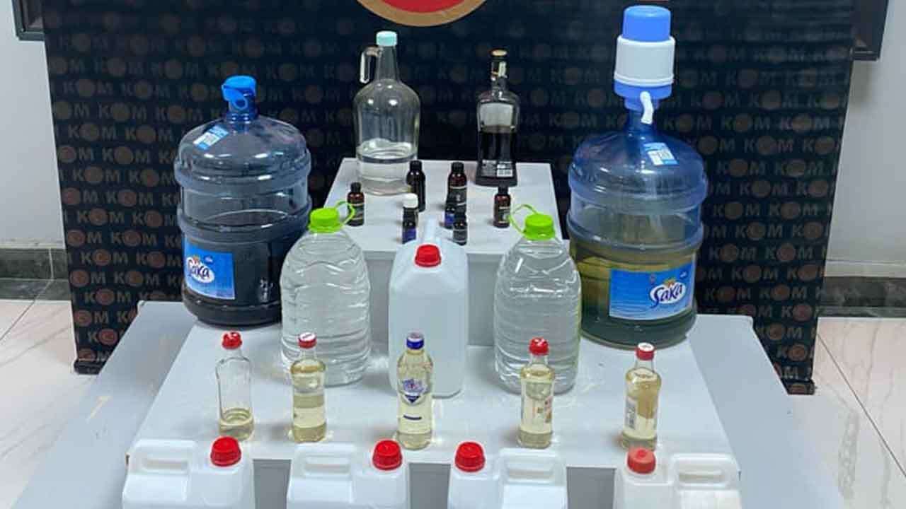 Uşak'ta kaçak alkol operasyonu