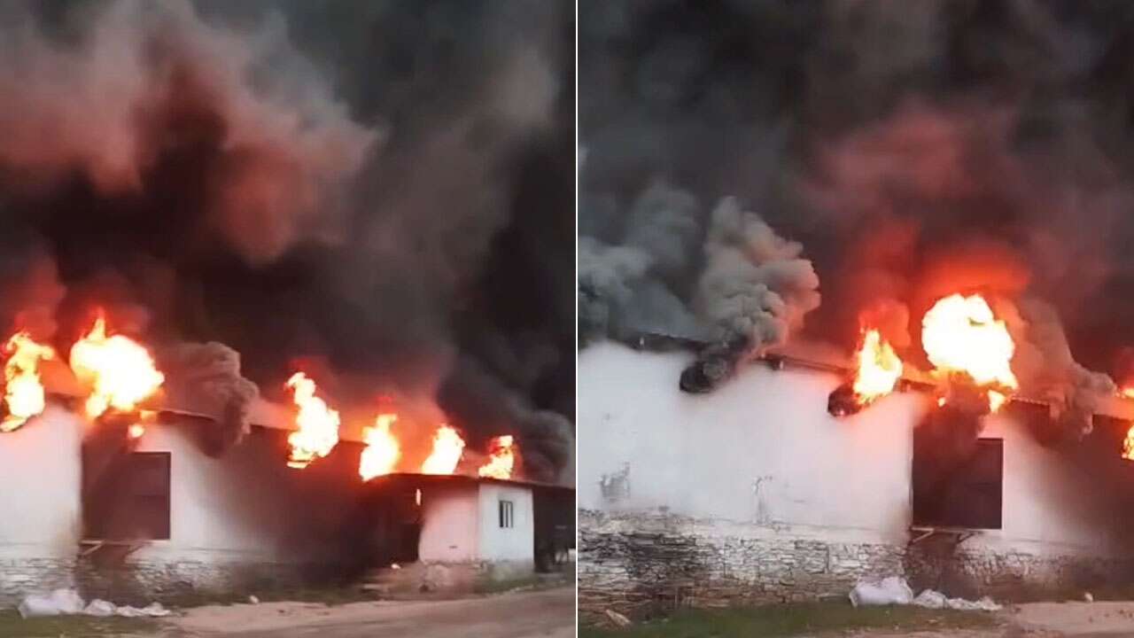 Eşme’de Tavuk Çiftliğinde Yangın Çıktı