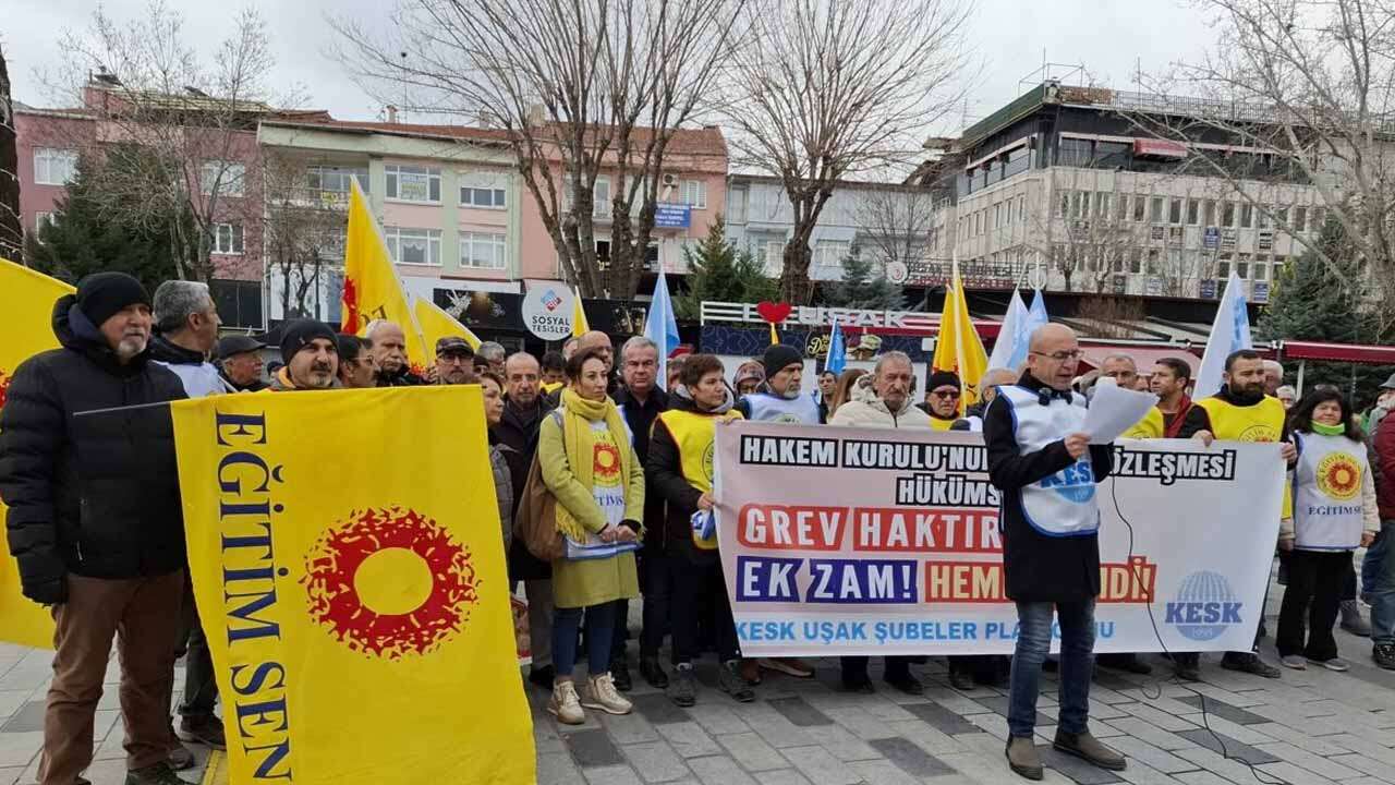 Uşak’ta Kamu Emekçileri Alanlara İndi “Bu Maaşlarla Yaşamak Mümkün Değil”