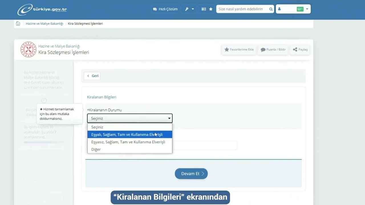 E-Devlet Üzerinden Hazırlanan Kira Sözleşmesinde Yanlış Bilgiye Dijital Çözüm